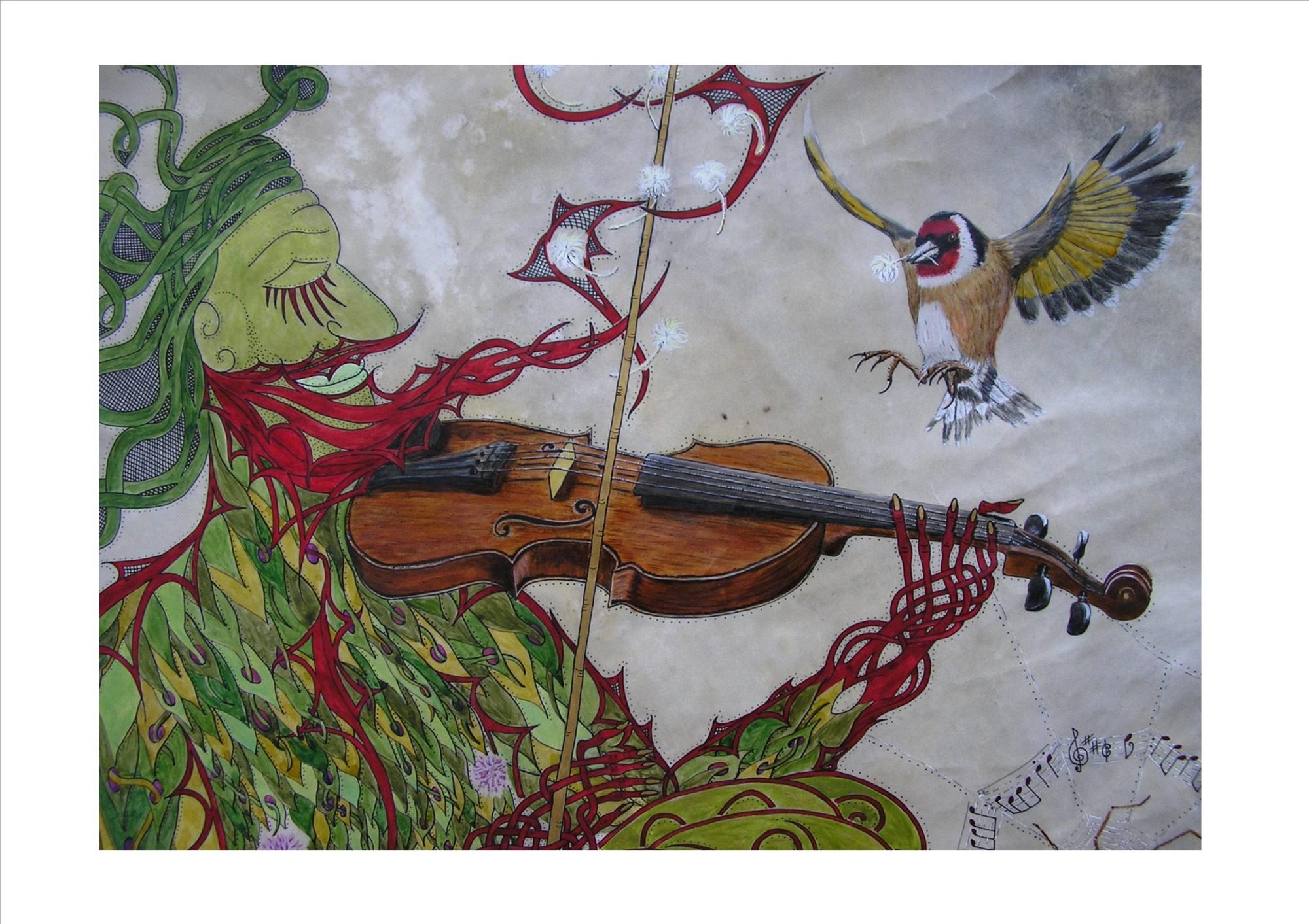 FLAMING THISTLE FIDDLER